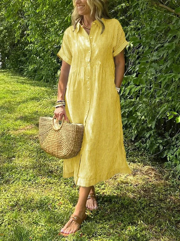 Angela | Vestido Ligero De Rayas