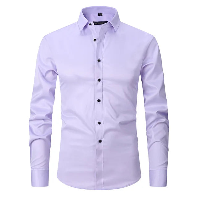 Mateo | Camisa De Vestir Corte Ajustado Para Hombre Mangas Largas