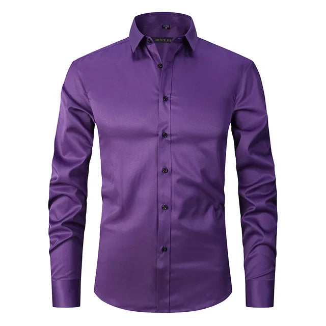 Mateo | Camisa De Vestir Corte Ajustado Para Hombre Mangas Largas