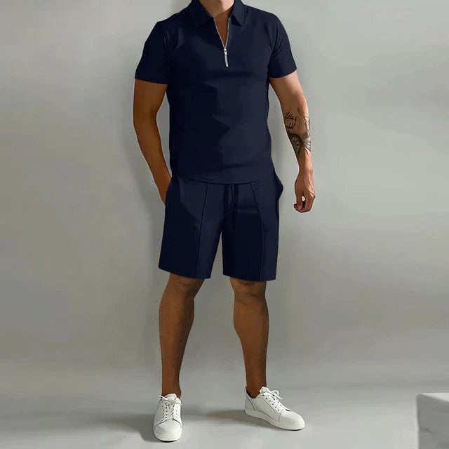 Lorenzo | Set de Verano para Hombre con Polo y Pantalón Corto