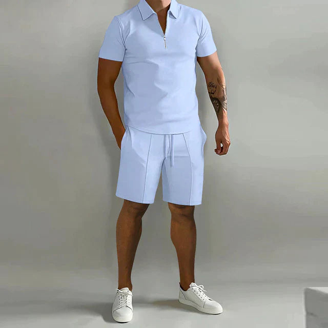 Lorenzo | Set de Verano para Hombre con Polo y Pantalón Corto
