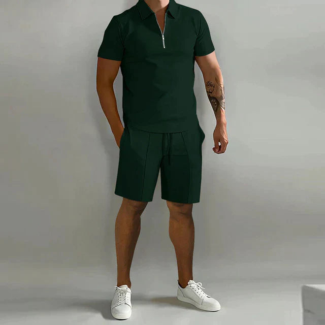 Lorenzo | Set de Verano para Hombre con Polo y Pantalón Corto