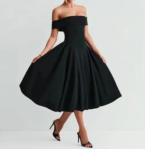 Annalise | Vestido Midi Elegante Estilo Skater