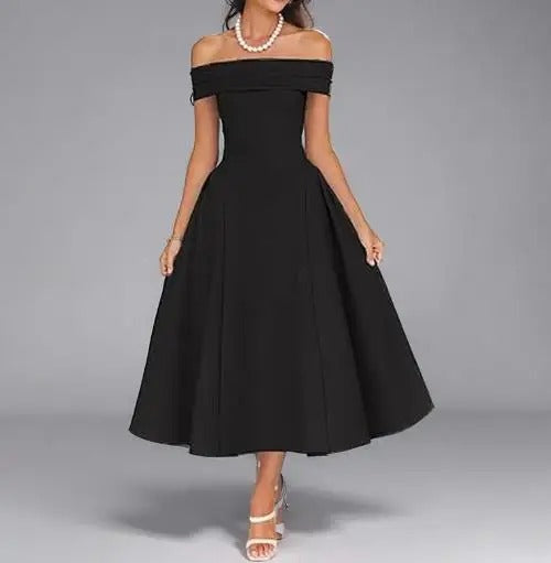 Annalise | Vestido Midi Elegante Estilo Skater