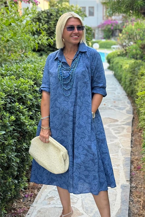 Nora | Vestido Estampado De Hojas