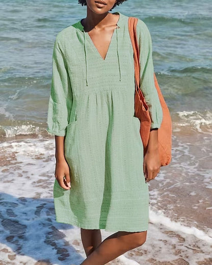 Adara | Vestido De Verano Ligero Con Escote En V Para Mujeres