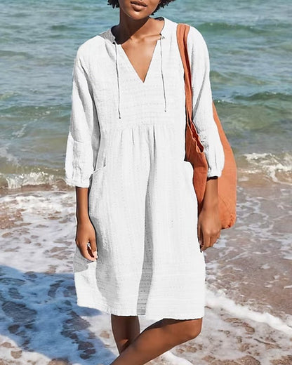 Adara | Vestido De Verano Ligero Con Escote En V Para Mujeres