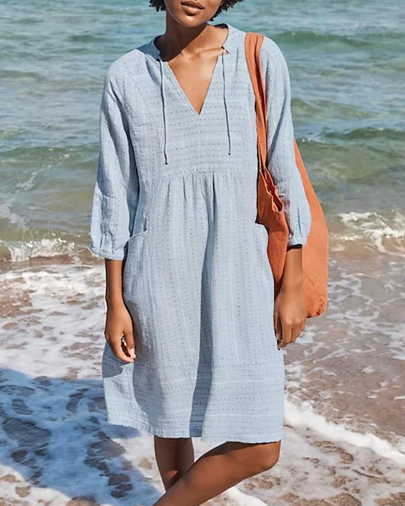 Adara | Vestido De Verano Ligero Con Escote En V Para Mujeres