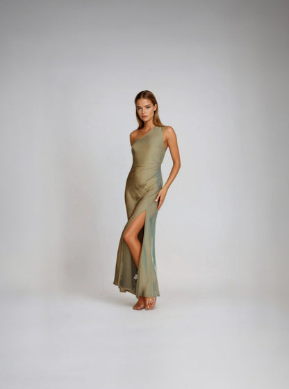 Adriana | Vestido De Noche De Un Hombro Maxi Para Mujer