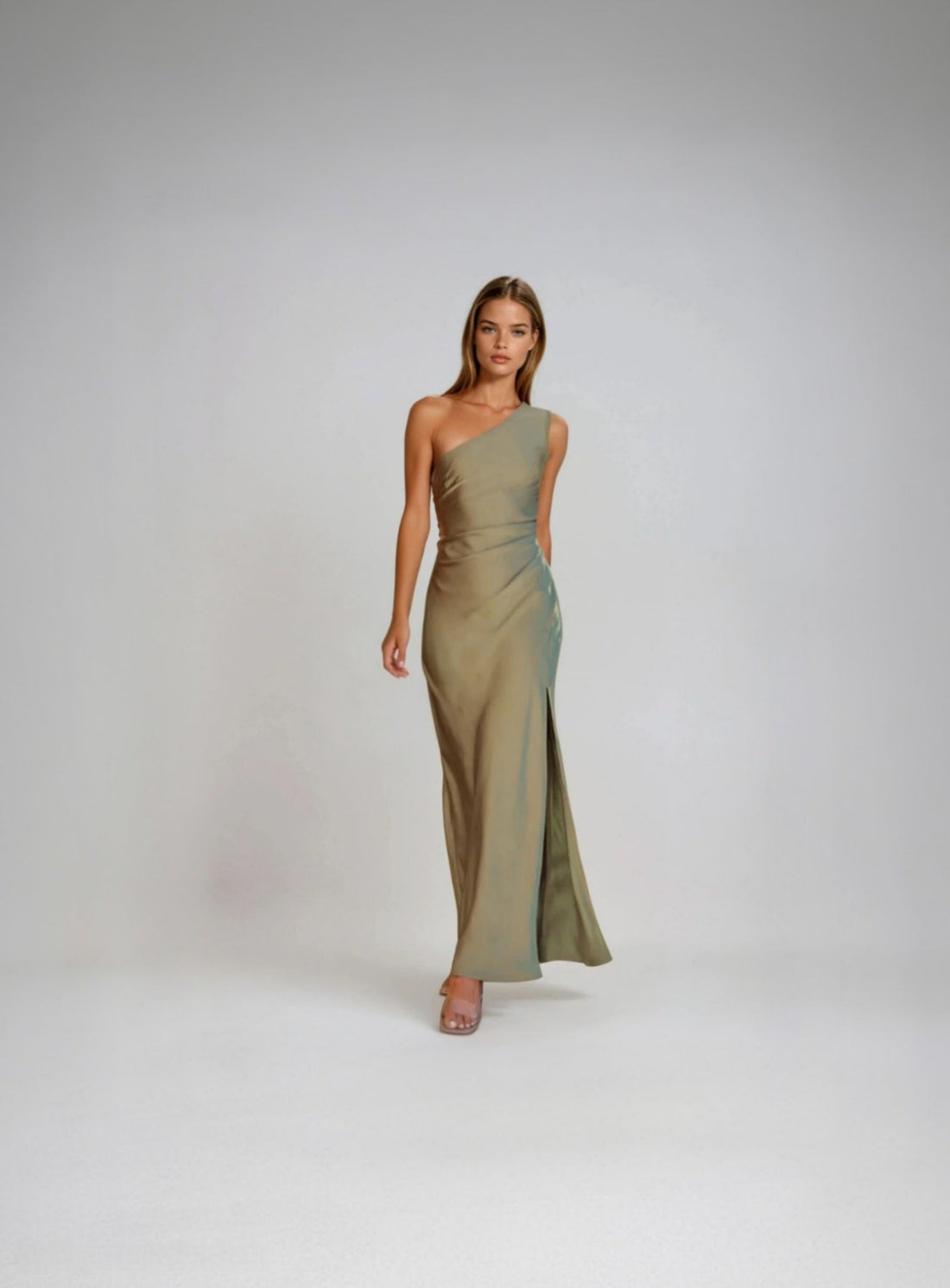 Adriana | Vestido De Noche De Un Hombro Maxi Para Mujer