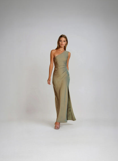 Adriana | Vestido De Noche De Un Hombro Maxi Para Mujer