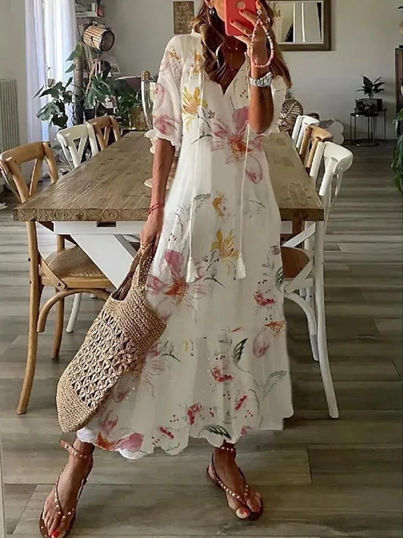 Mandy | Vestido Largo Bohemio Con Encanto Natural