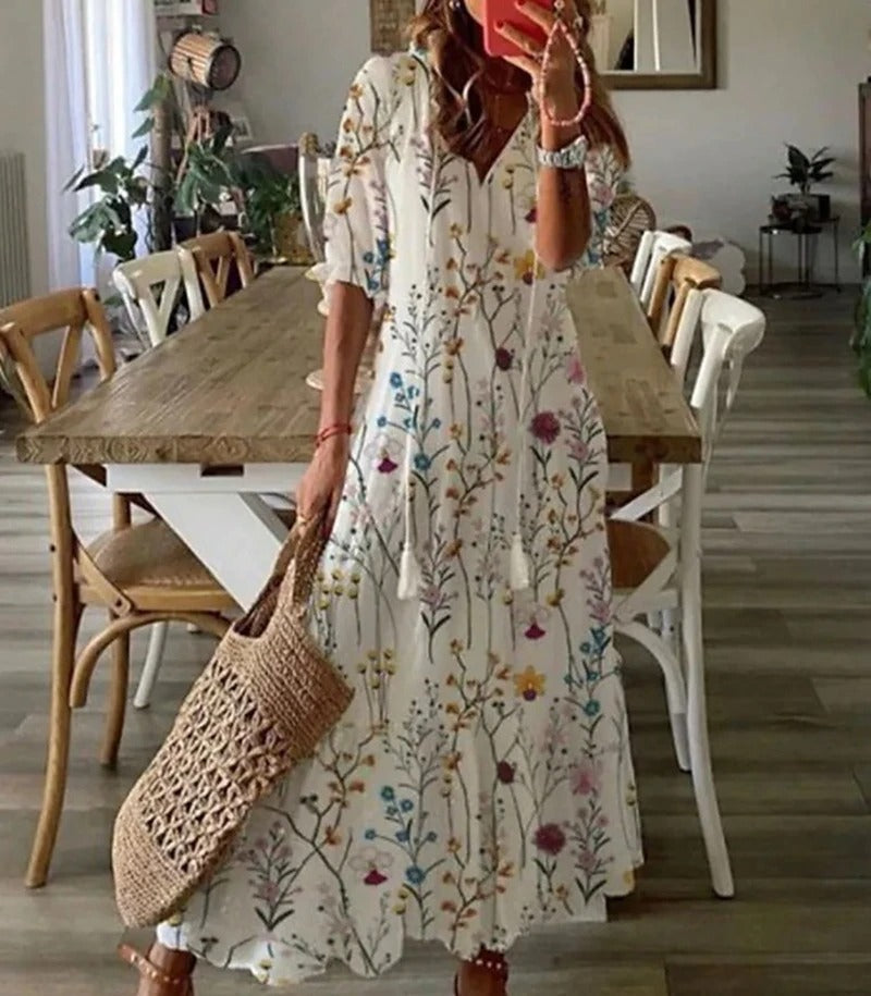 Mandy | Vestido Largo Bohemio Con Encanto Natural