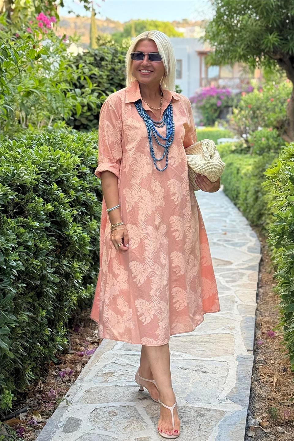 Nora | Vestido Estampado De Hojas