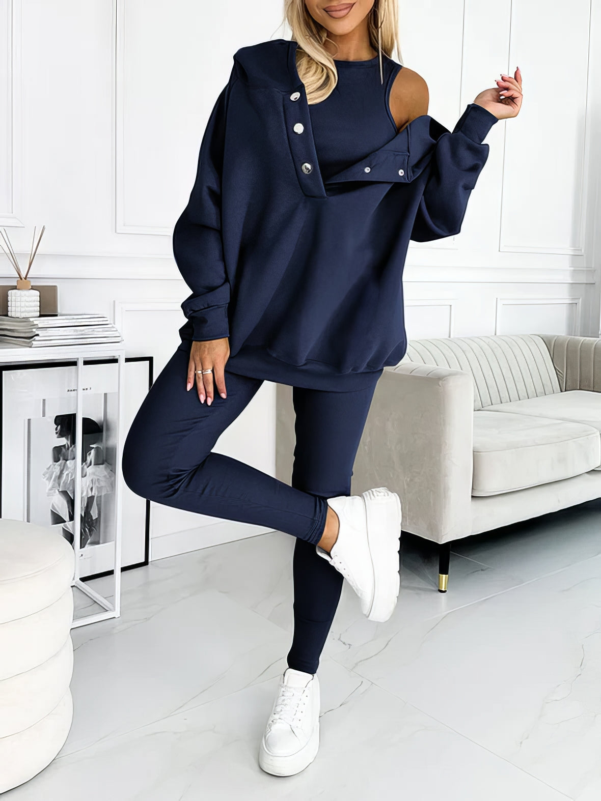 Sara | Conjunto Deportivo Cómodo Con Sudadera Capucha