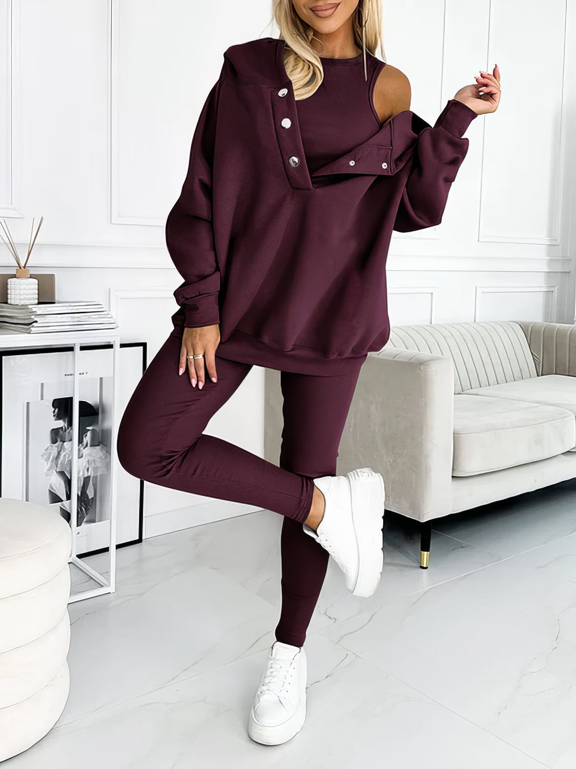 Sara | Conjunto Deportivo Cómodo Con Sudadera Capucha
