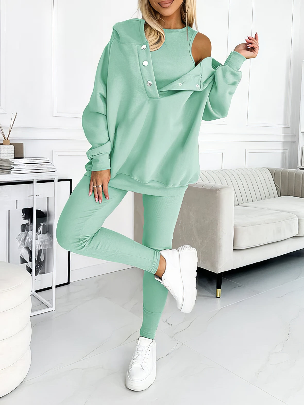 Sara | Conjunto Deportivo Cómodo Con Sudadera Capucha