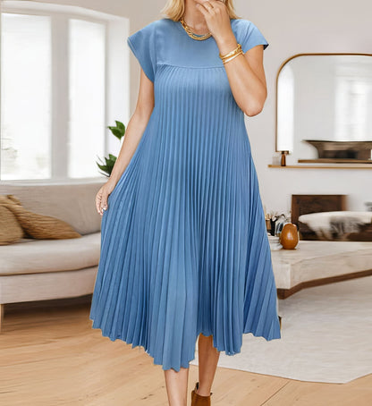 Clara | Vestido Plisado Sencillo Sin Mangas