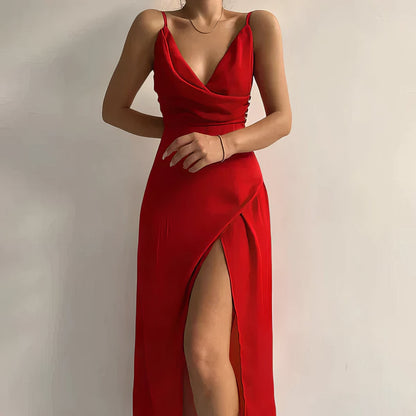 Emery | Vestido Elegante Con Escote Drapeado
