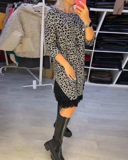 Carla | Vestido Elegante Estampado De Leopardo