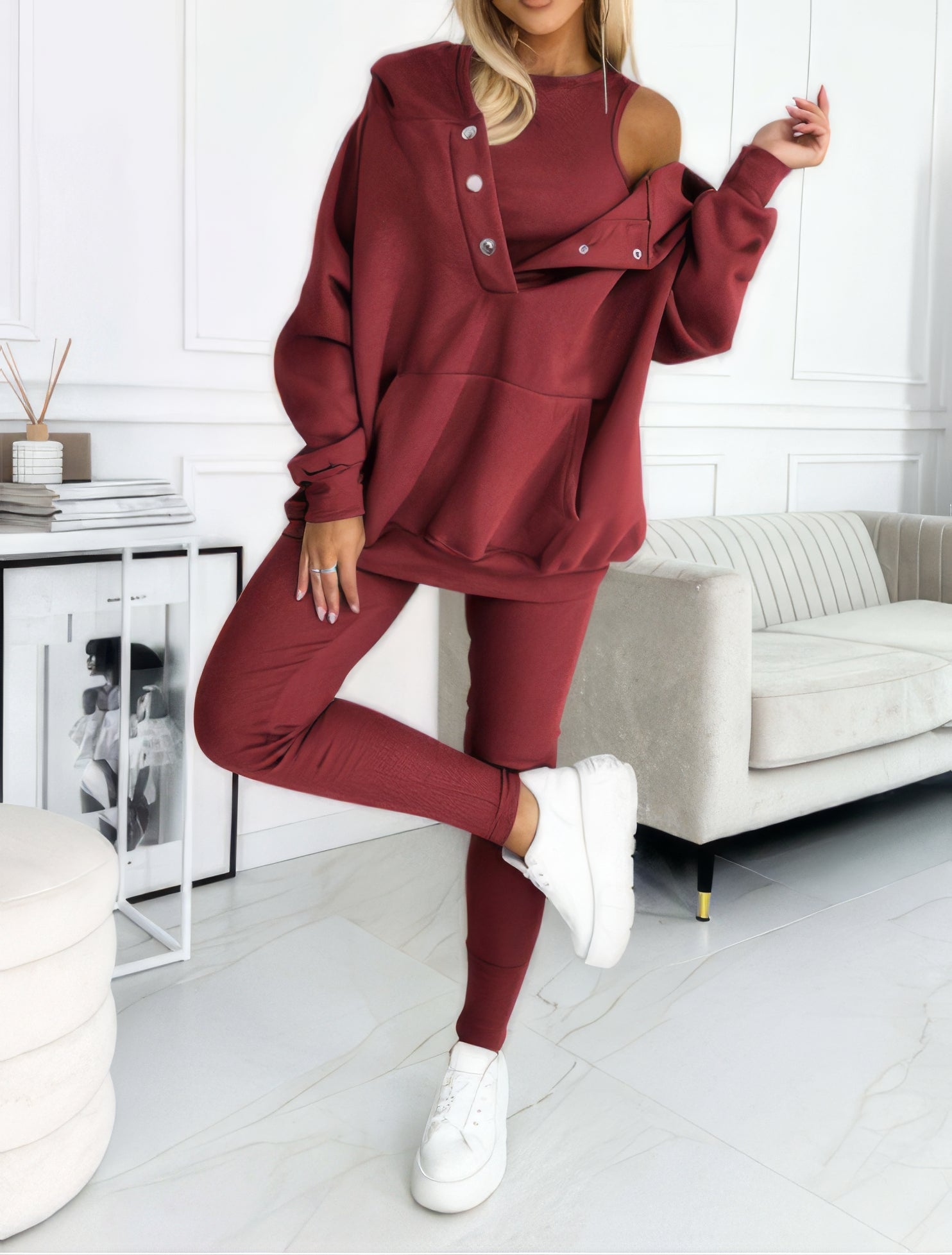 Sara | Conjunto Deportivo Cómodo Con Sudadera Capucha