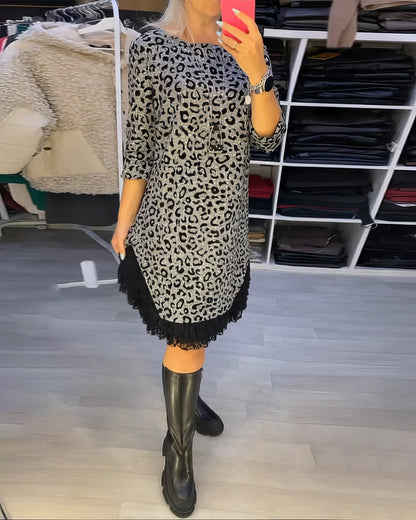 Carla | Vestido Elegante Estampado De Leopardo