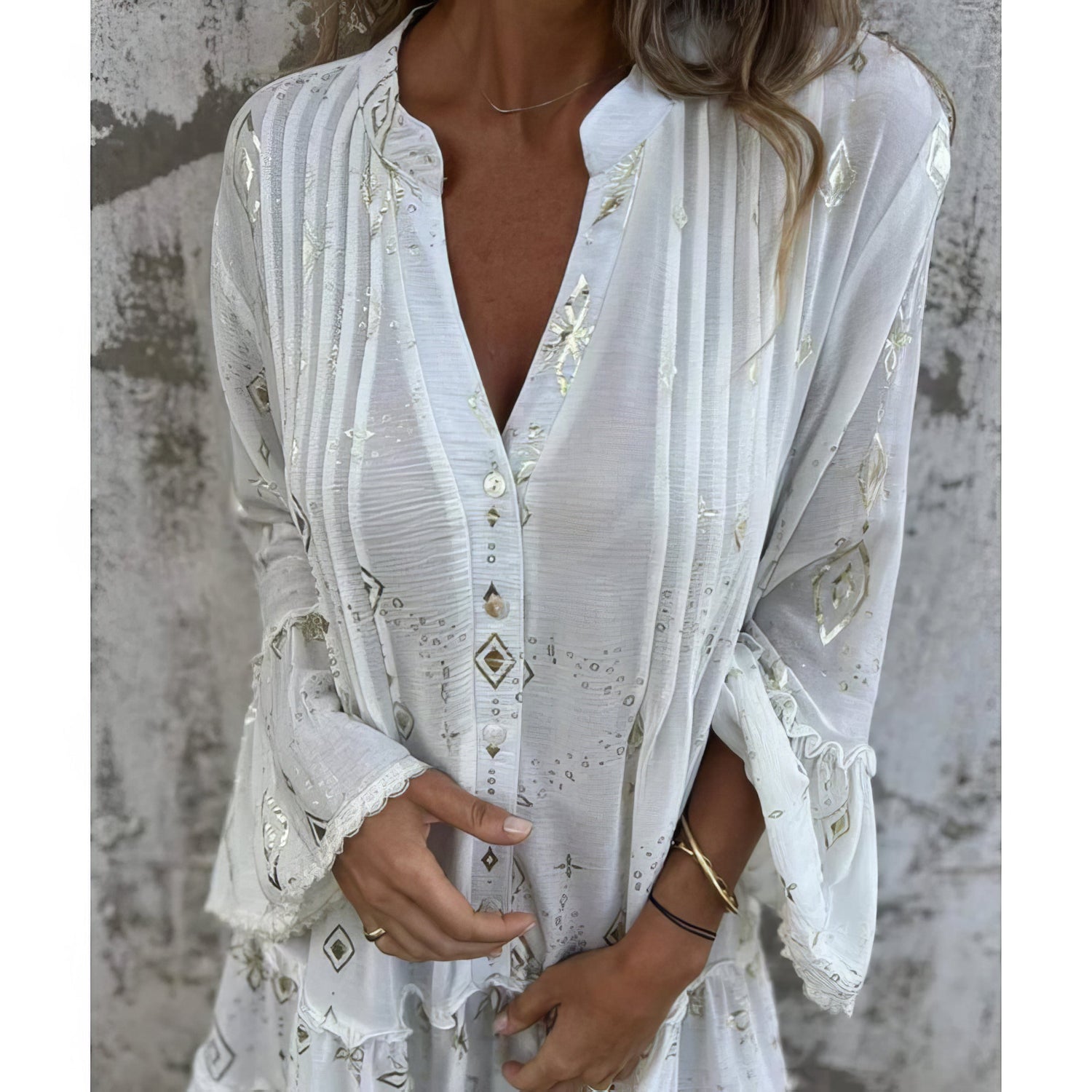 Isabel | Vestido Cómodo Con Escote En V Y Estampado