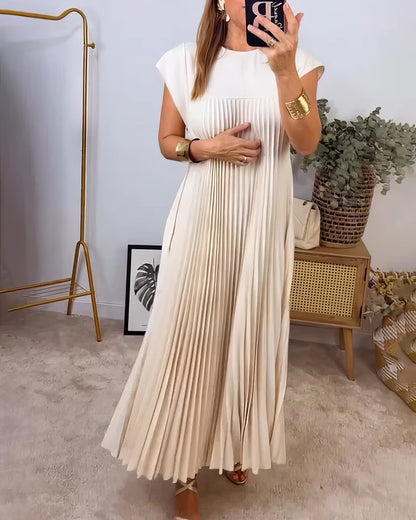 Clara | Vestido Plisado Sencillo Sin Mangas
