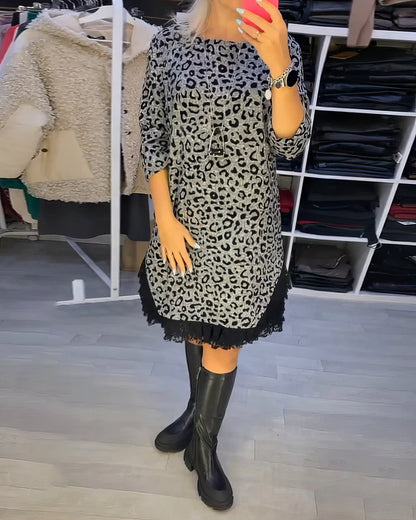 Carla | Vestido Elegante Estampado De Leopardo