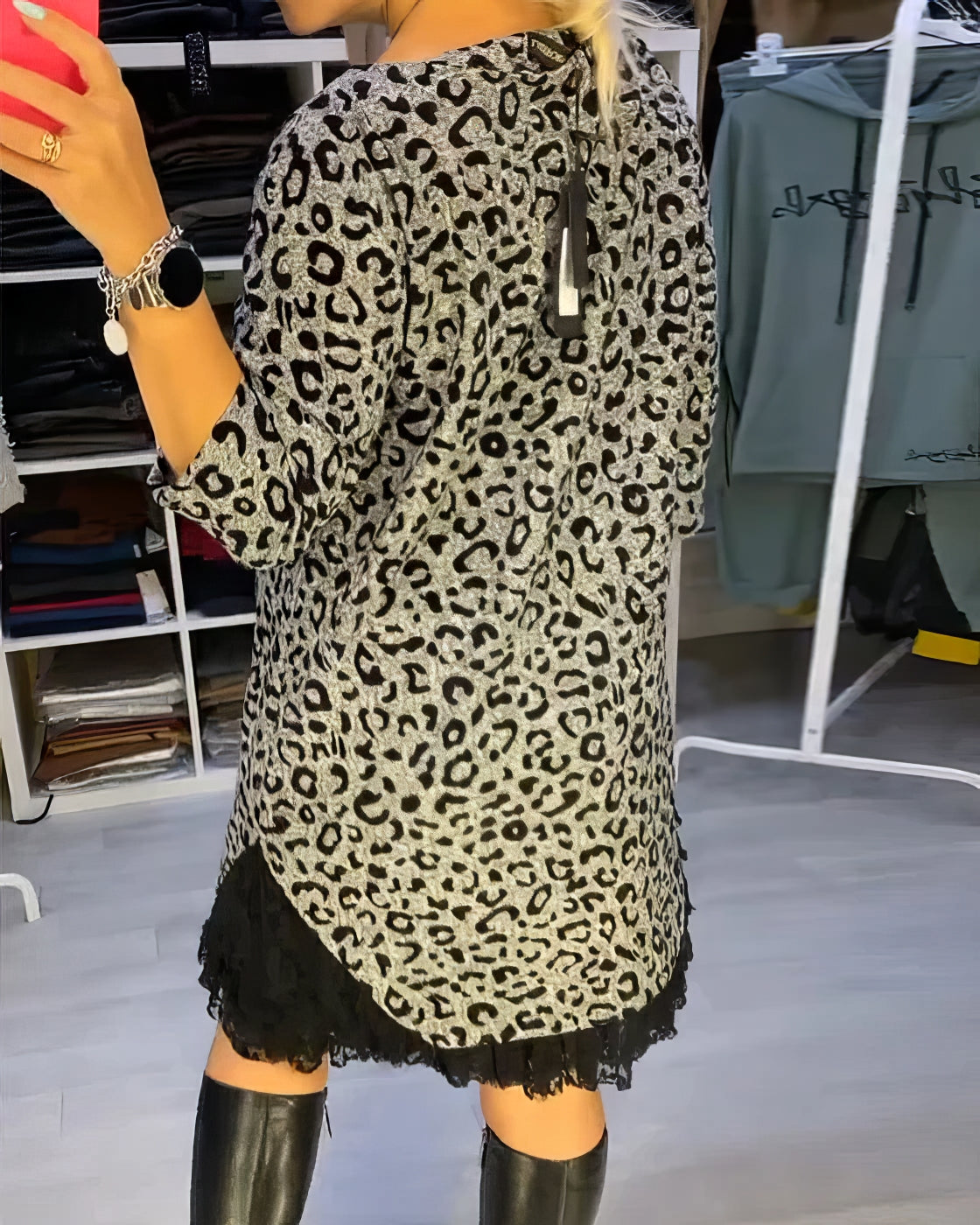 Carla | Vestido Elegante Estampado De Leopardo