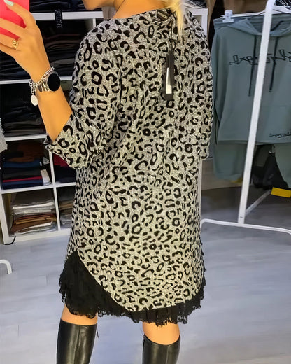 Carla | Vestido Elegante Estampado De Leopardo