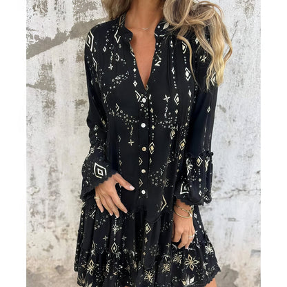 Isabel | Vestido Cómodo Con Escote En V Y Estampado
