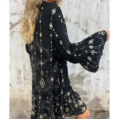 Isabel | Vestido Cómodo Con Escote En V Y Estampado