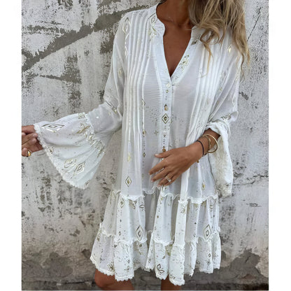 Isabel | Vestido Cómodo Con Escote En V Y Estampado