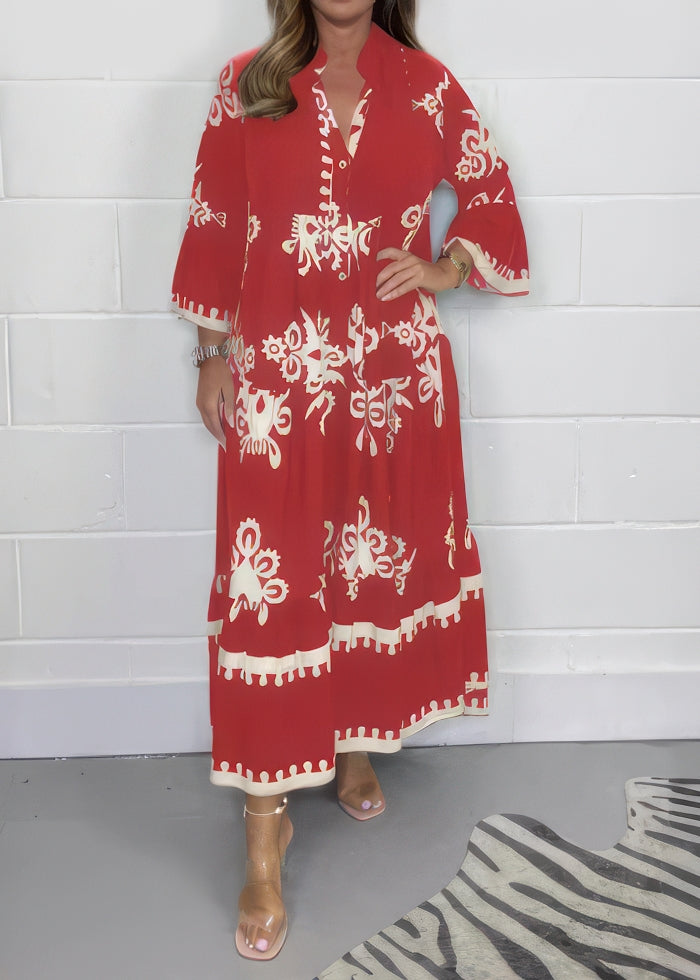 Flora | Vestido Floral Con Mangas Ligeras Y Tejido Suave