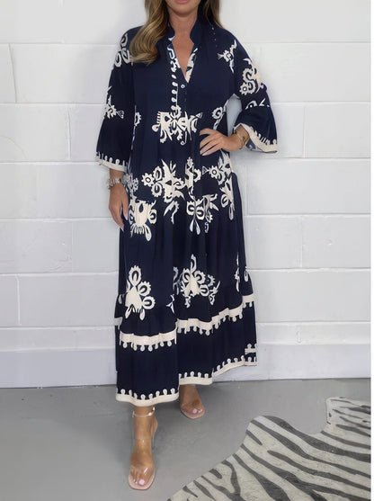 Flora | Vestido Floral Con Mangas Ligeras Y Tejido Suave