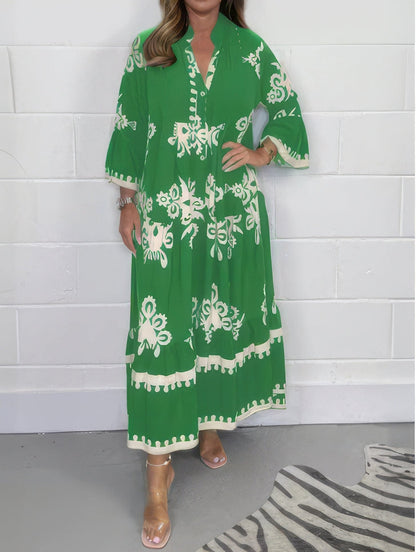 Flora | Vestido Floral Con Mangas Ligeras Y Tejido Suave